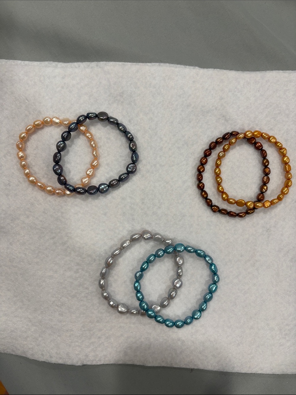 Sets of 2 Genuine Honora Pearl Stretch Bracelets    You get all 3 sets.